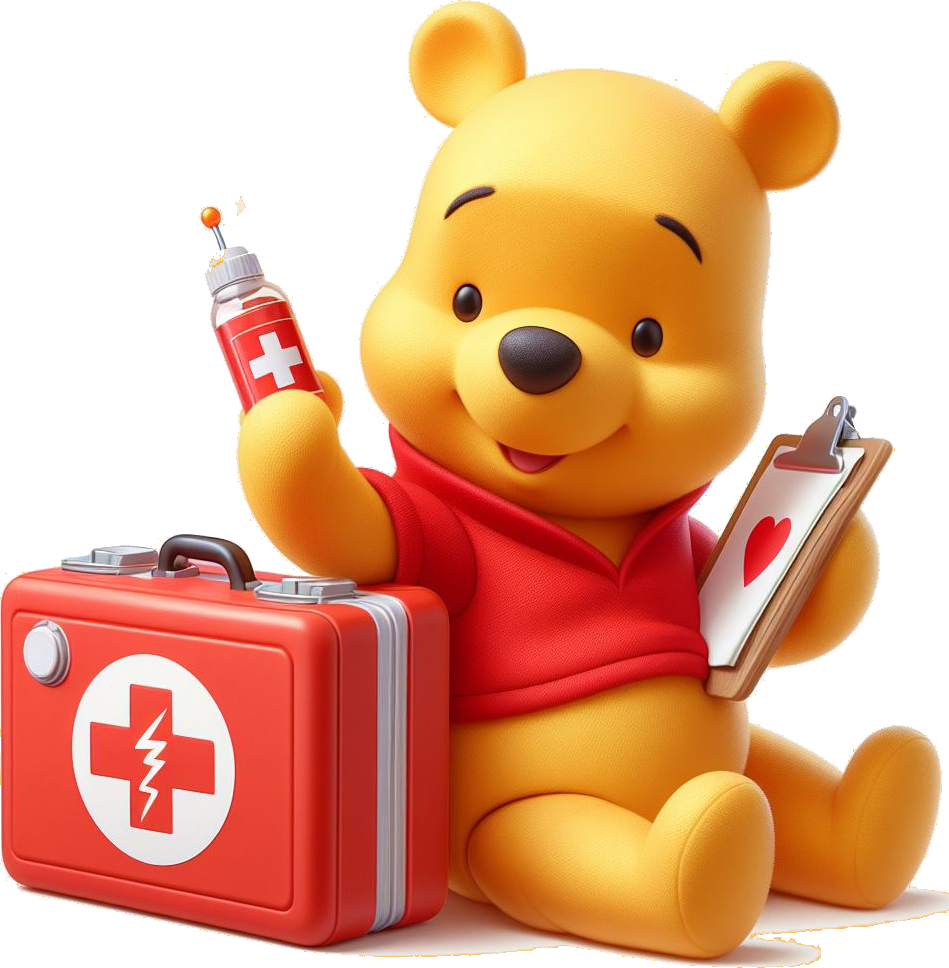 Winnie Pooh beim Erste-Hilfe_kurs